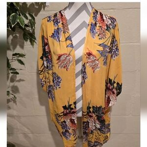Umgee Mustard Floral Cape